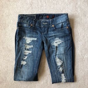 Ripped guess jeans